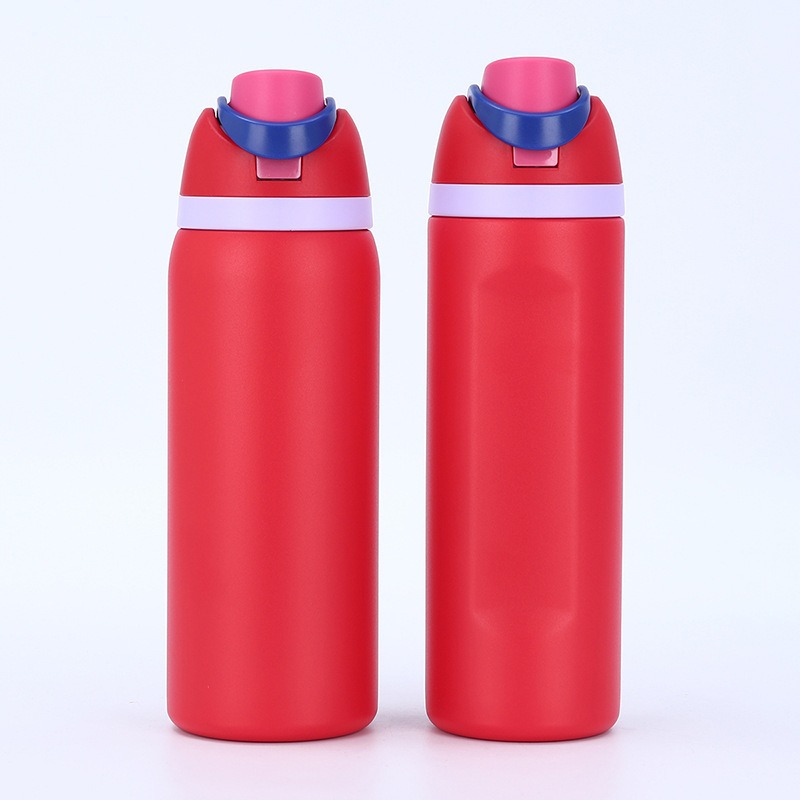 Moda transfronteriza de color sólido taza de fruta creativa 304 taza de acero inoxidable portátil contra caídas de mano taza de salto