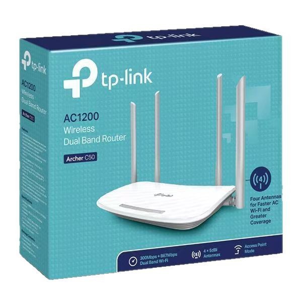 Tp-Link Wireless Router Wall-Penetrating High-Speed Home Router Archerc50 English Version Ac1200 Dual-Band Wifi