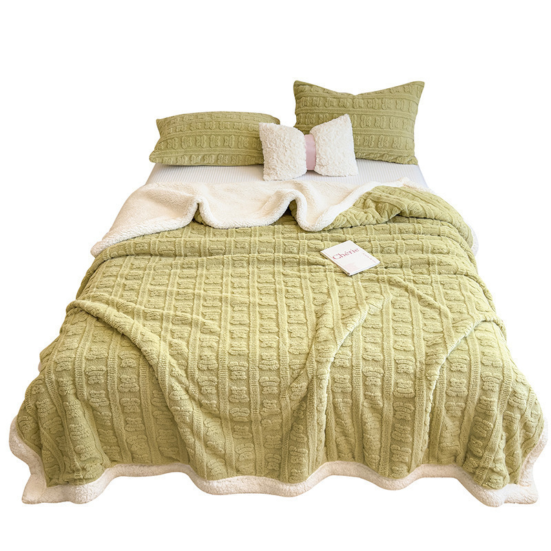 Cordero mantas de cachemira invierno grueso mantas de cubierta de oficina mantas de siesta mantas de dormitorio de estudiantes mantas de sofá de coral