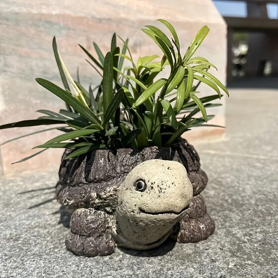 Tortoise Flower Pot Statue Personalized Resin Ornaments Animal Fleshy Flower Pot Decorative Garden Courtyard