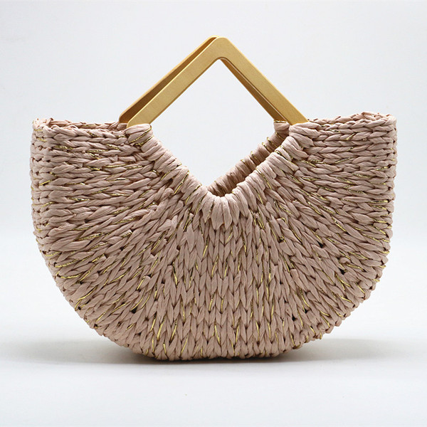 Handheld straw purse