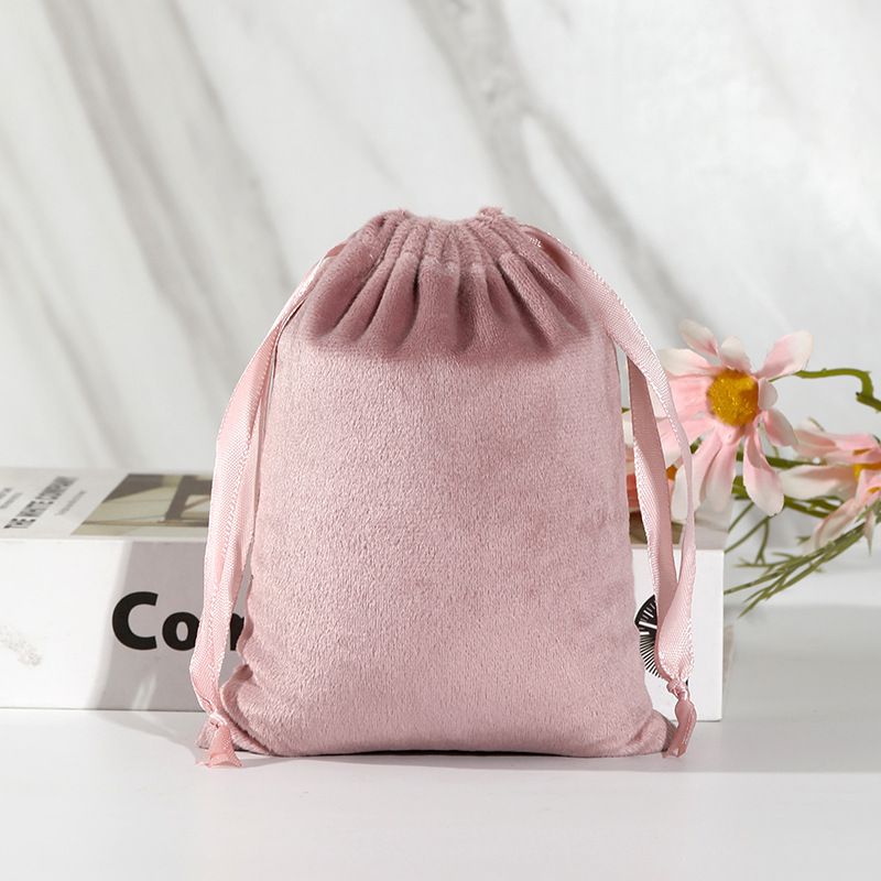 Bolsillo con cordón de franela, bolso de franela de joyería con cordón, bolso de tela de joyería de terciopelo, bolso de franela Lisi, bolso de almacenamiento de franela