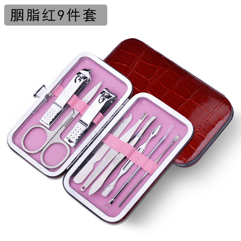 Fábrica directa pedicure kit de cortador de uñas portátil doméstico de acero inoxidable pinza de uñas pedicure kit de herramientas de manicuras
