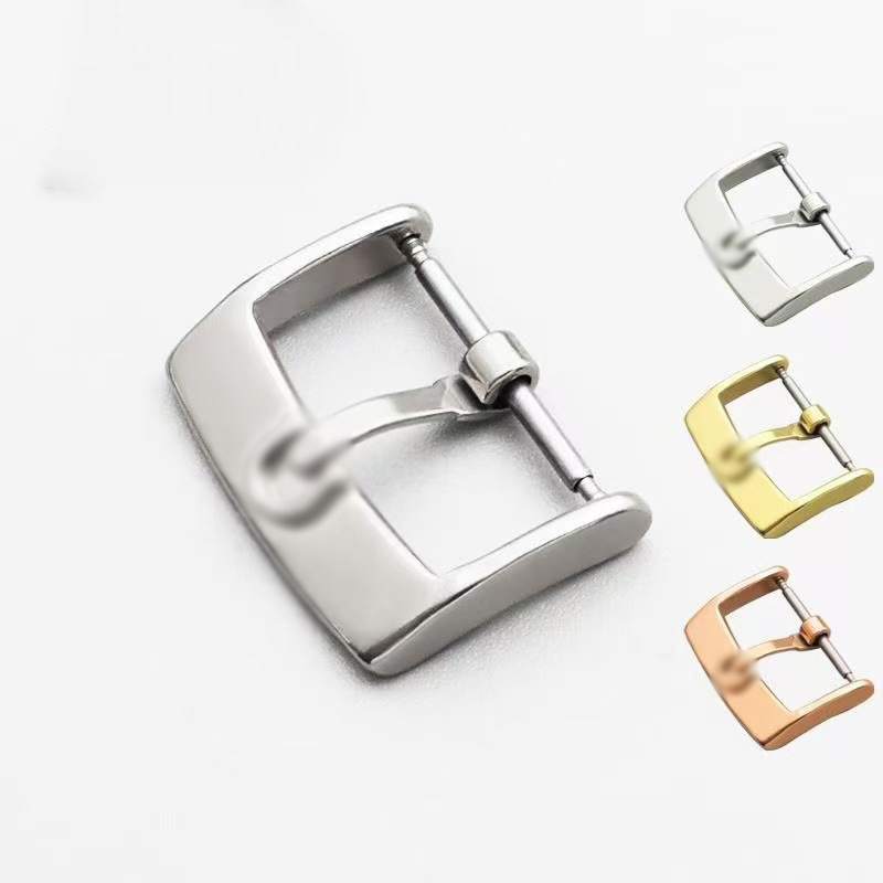 Omega Pin Buckle Hippocampus Stainless Steel Butterfly Flying Butterfly Buckle Super Strap for Men and Women 14 16 1 8 20mm