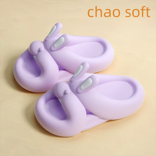 Children's Eva Slippers for Girls, Summer Cute Rabbit Design, Indoor and Outdoor Wear, Thick-Soled, Non-Slip, for Small, Medium, and Large Children, Parent-Child Matching Cute Rabbit Style