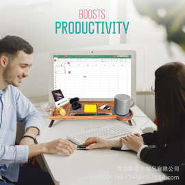 木质桌面置物架可折叠笔记本电脑手机架浴室水果零食浴缸架办公桌