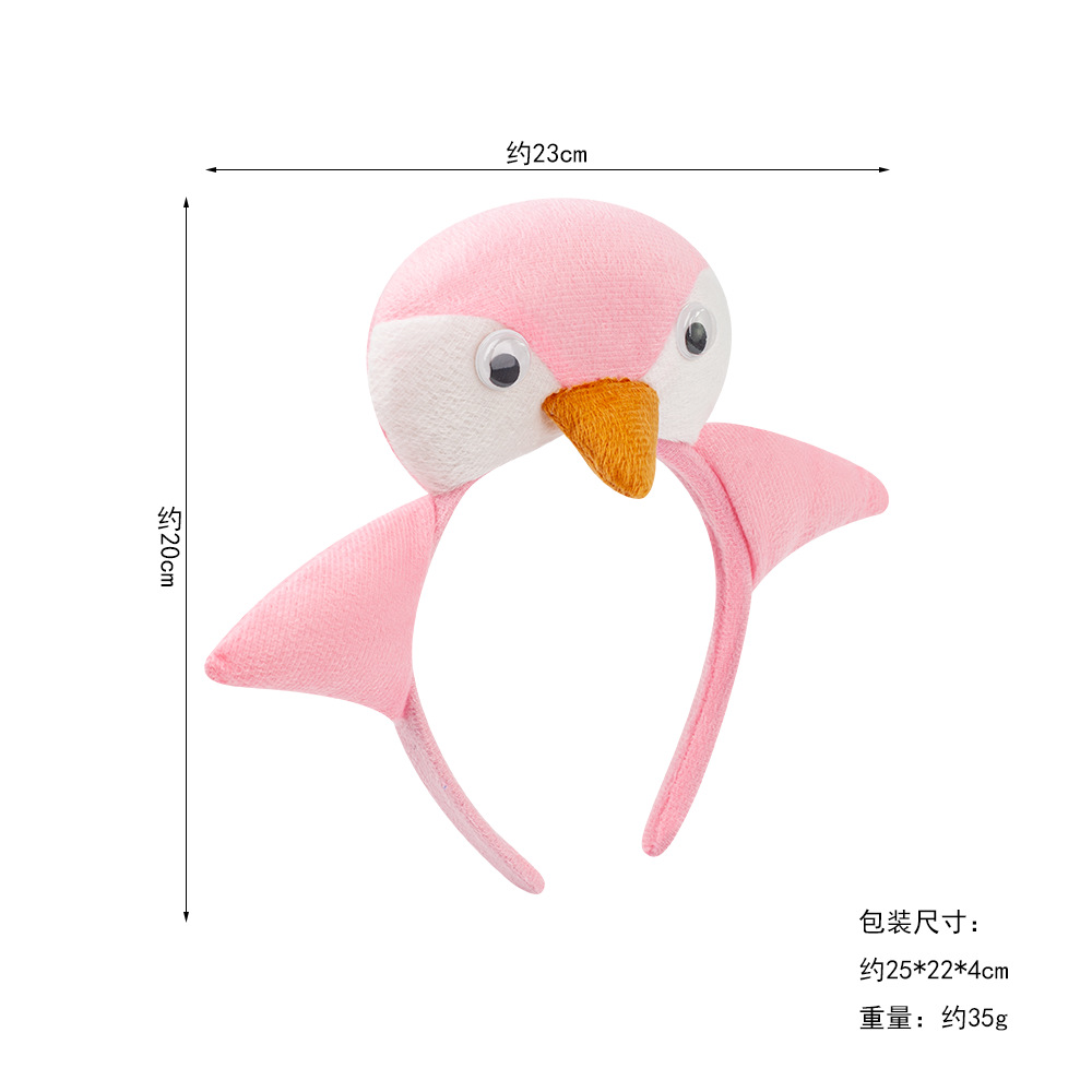 Halloween animal marino rendimiento apoyos diadema pequeño pingüino negro diadema niño rendimiento horquilla mascarada