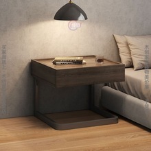 创意高级感悬浮收纳柜现代卧室床边小型床头柜