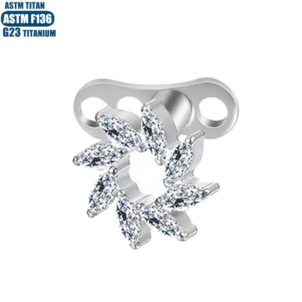 Pointed titanium steel lip stud product view