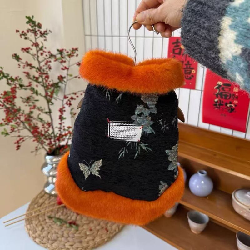 宠物衣服秋冬新款新中式过年裙子狗狗猫咪加厚拜年唐装|undefined
