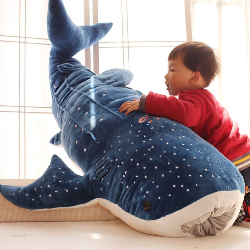 Large Whale Shark Plush Toy Big Whale Doll Cushion Cartoon Shark Blue Whale Children Pillow Doll