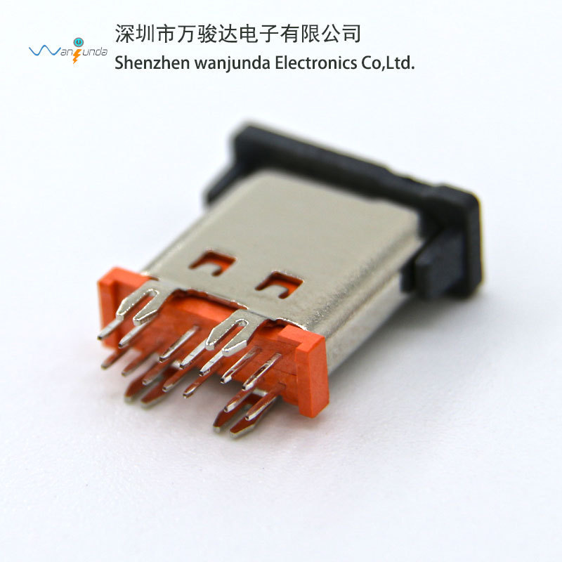 USB3.1急速充電メスソケット PD急速充電テールプラグ TYPE C垂直ソケット Type-C 14Pダイレクトプラグメスソケット|undefined