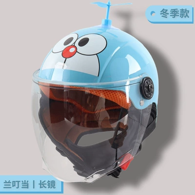 helmet autumn and winter warm brown: Motorcycle Safety Supplies - lan-jingle-transparent-long-mirror