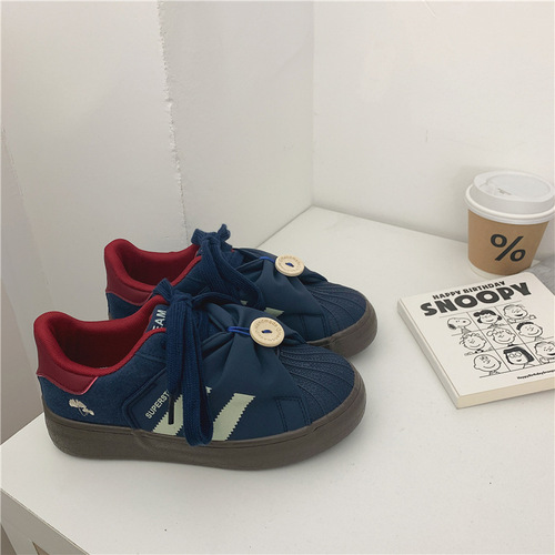 Hong Kong style Harajuku low-top street style canvas shoes for women 2024 spring student new bow-knot white shoes Korean style women's shoes