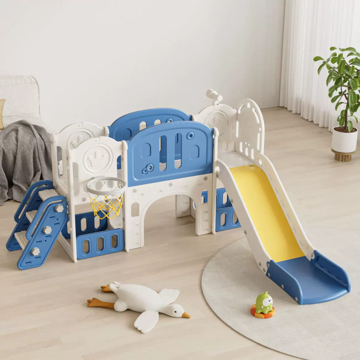 儿童滑滑梯室内家用宝宝小神童滑梯秋千组合婴儿多功能玩具可跨境