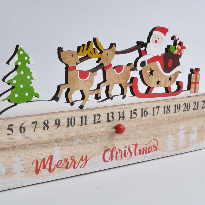 新しいクリスマス装飾木製モバイルカレンダー装飾品顔のない老人クリスマスカウントダウンクリスマスギフト|undefined