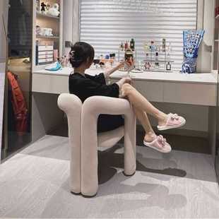 ✅ Internet Celebrity Makeup Chair Bedroom Makeup Stool Light Luxury Dressing Table Chair Home Dining Chair Nail Salon Backrest