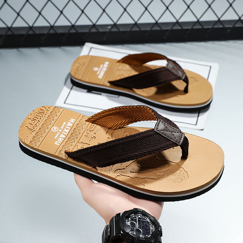 Cross-border 46 pantuflas de talla grande para hombre nuevo estilo de moda chanclas antideslizantes EVA playa sandalias de ocio chanclas tailandesas