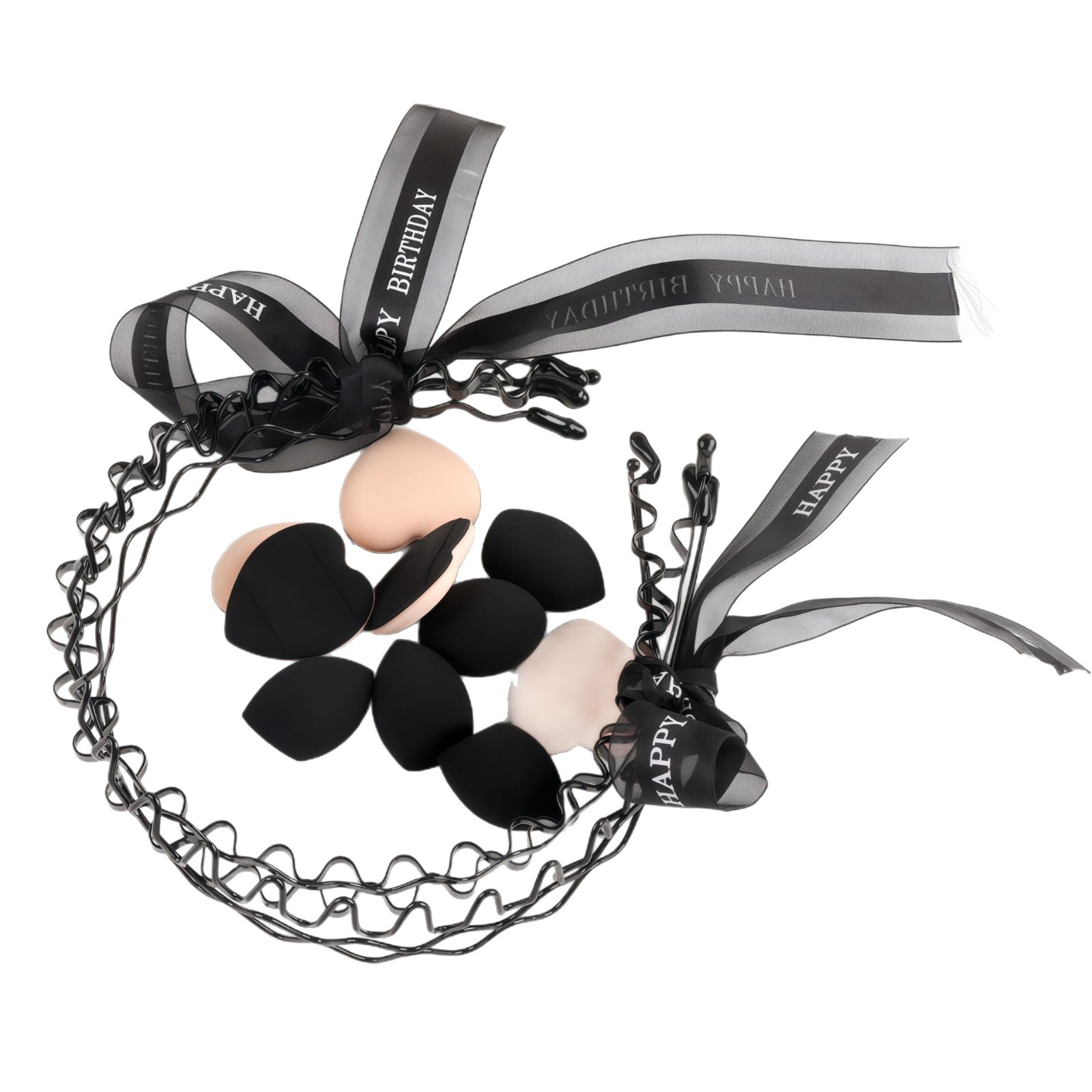 49 combinaciones de nuevo estilo transfronterizo de 15 pinceles de maquillaje de lana suave bolsa negra de soplo de alta calidad