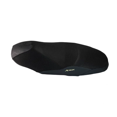 Suitable for Yamaha Xmax300 Seat Cushion Cover Mesh Cover Leather Modified 3D Honeycomb Sun Protection Breathable Seat Cushion Protective Cover (Motorcycle cushion) - xmax300-mesh-cover-logo-style-black
