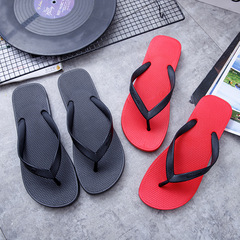 春秋夏季休閒男士舒適個性塑料人字拖 日常戶外沙灘PVC平跟涼拖鞋