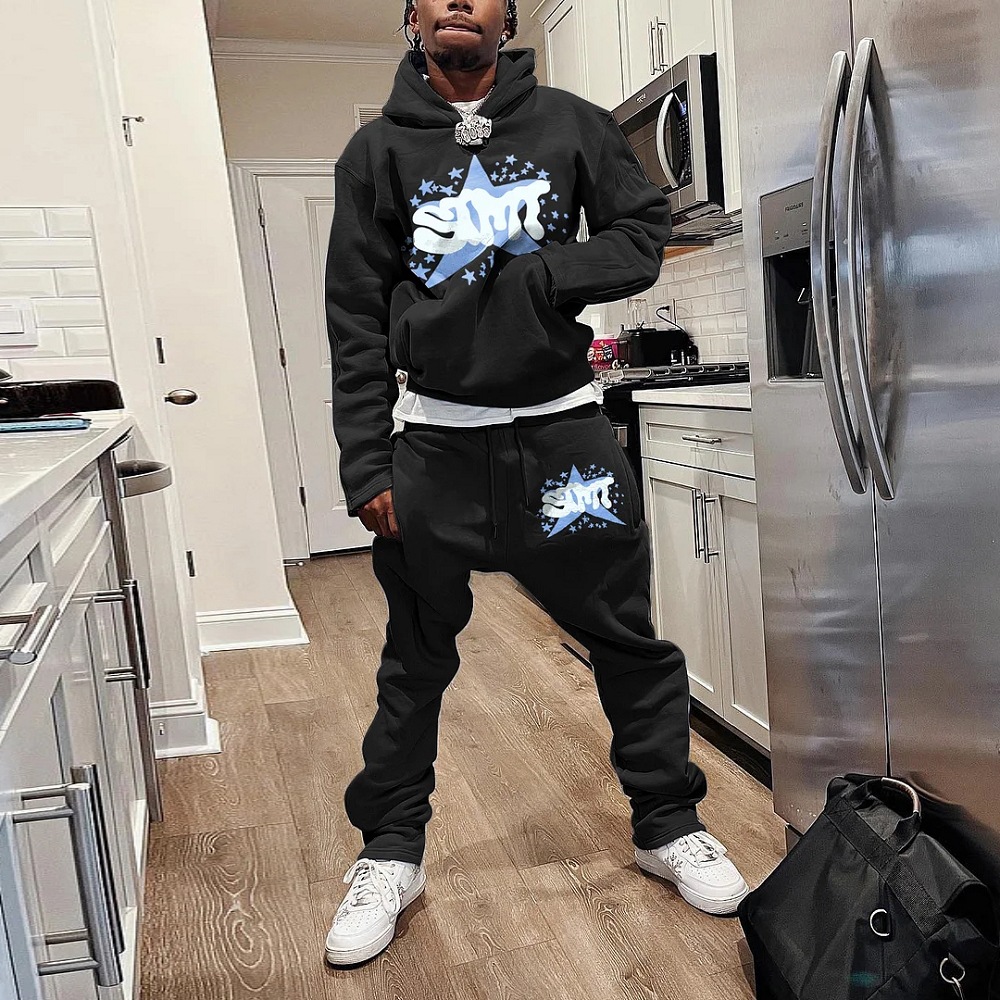 001 Trendiges Sport-Set für Frühling und Herbst: Lässiger Kapuzenpullover für Herren und Damen, ideal zum Laufen_voghion.com