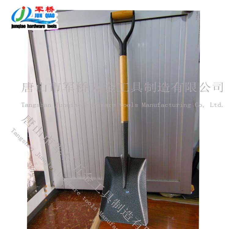 工厂直供锰钢淬火南美铁锹铁铲西班牙大铲高质量木柄铁Y握手铁锨