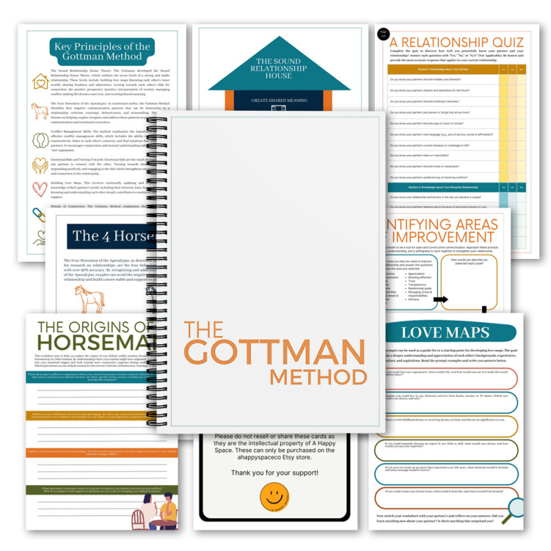 新款现货Gottman Method Worksheets戈特曼方法工作表|undefined