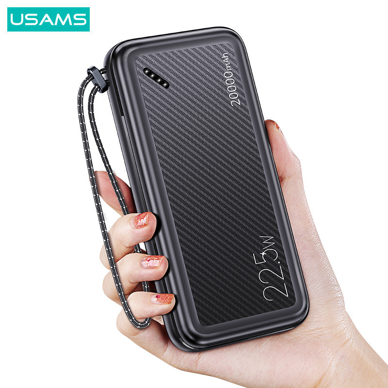 Power bank 20000mah con carga rápida y correa de transporte_voghion.com