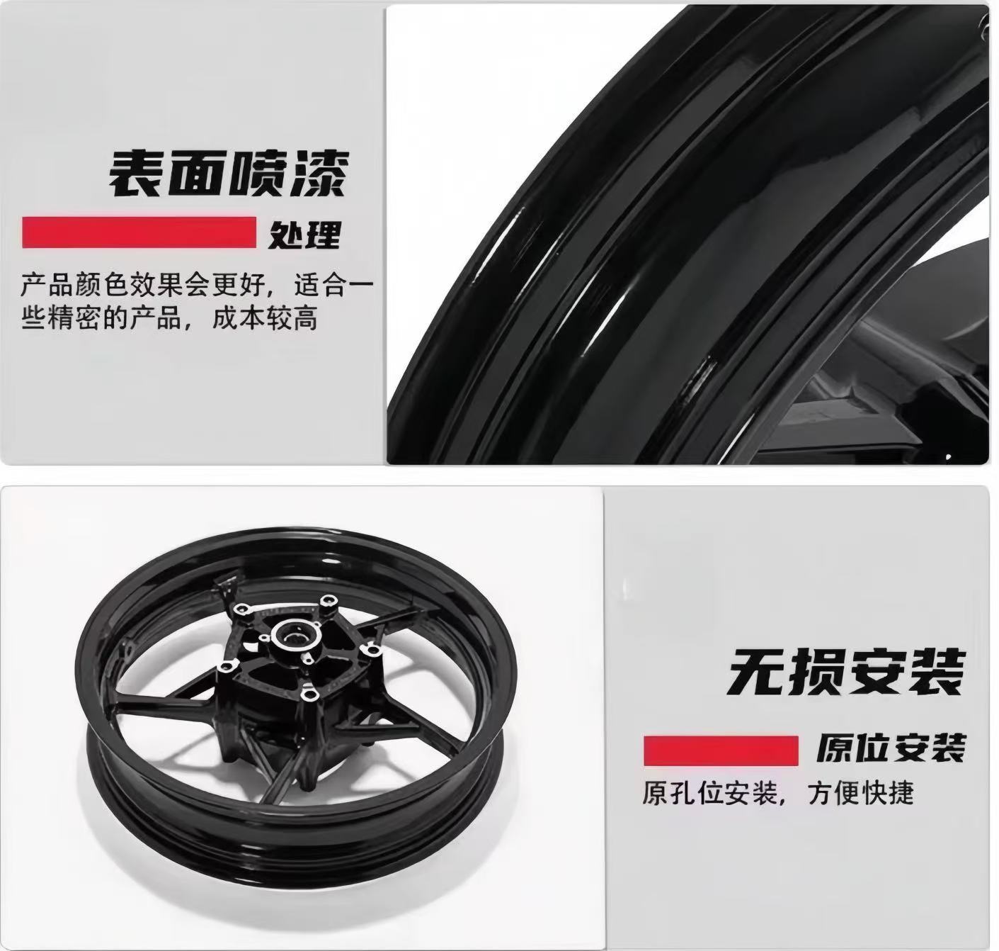 Suitable for Kawasaki Zx4R Zx4Rr Original Front and Rear Aluminum Alloy Wheels Zx4R Wheel Rims