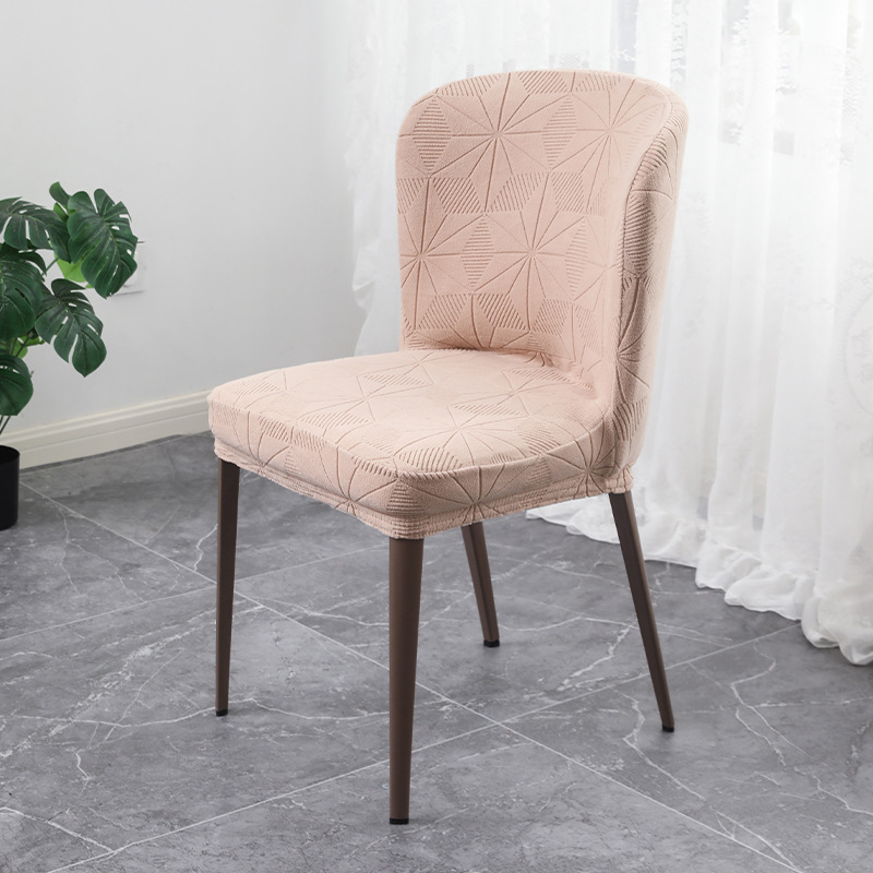 Personalizado moderno simple general bailer silla cubierta de comedor cubierta de silla curva casera cubierta de taburete de respaldo todo incluido