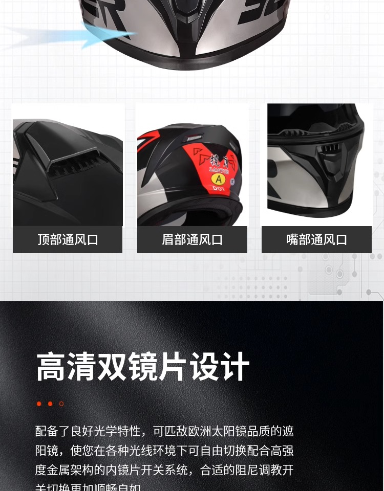 4XL Motorcycle Helmet Full Helmet with Bluetooth Headset Extra Large Size