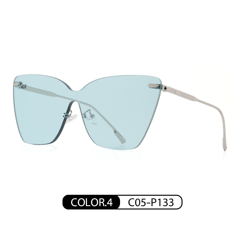 Nuevas gafas de sol JS8524 moda europea y americana de una sola pieza sin marco gafas de sol UV a prueba de hombres y mujeres mismas gafas de sol