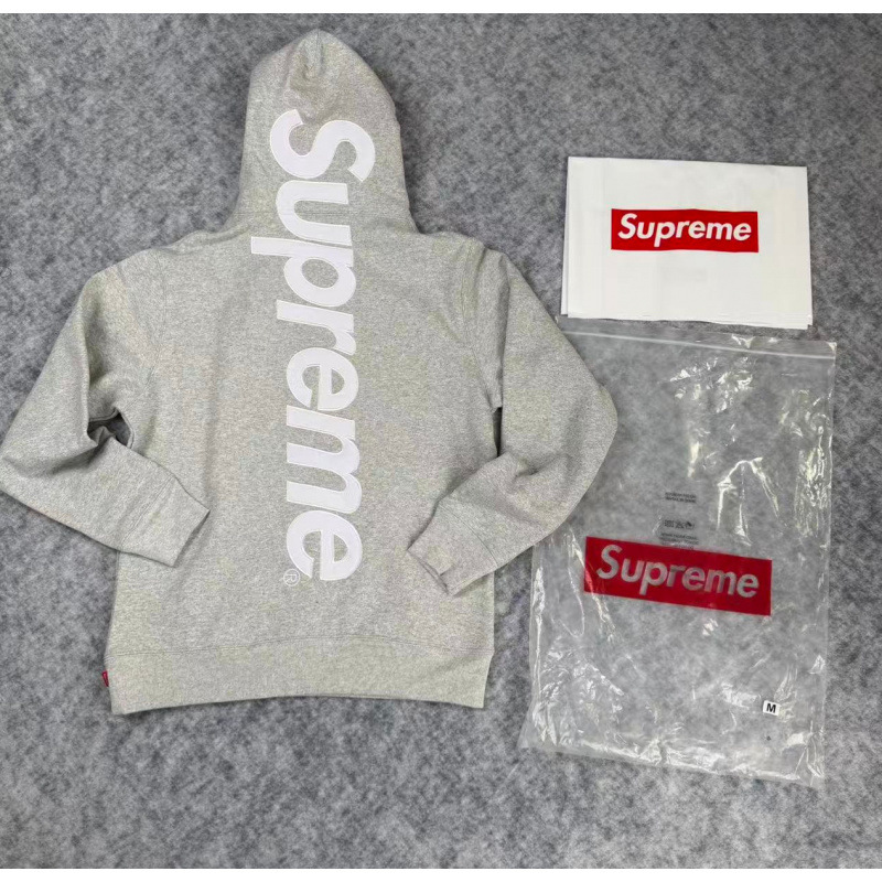 E550 # Classic large logo hooded sweatshirt gray / S