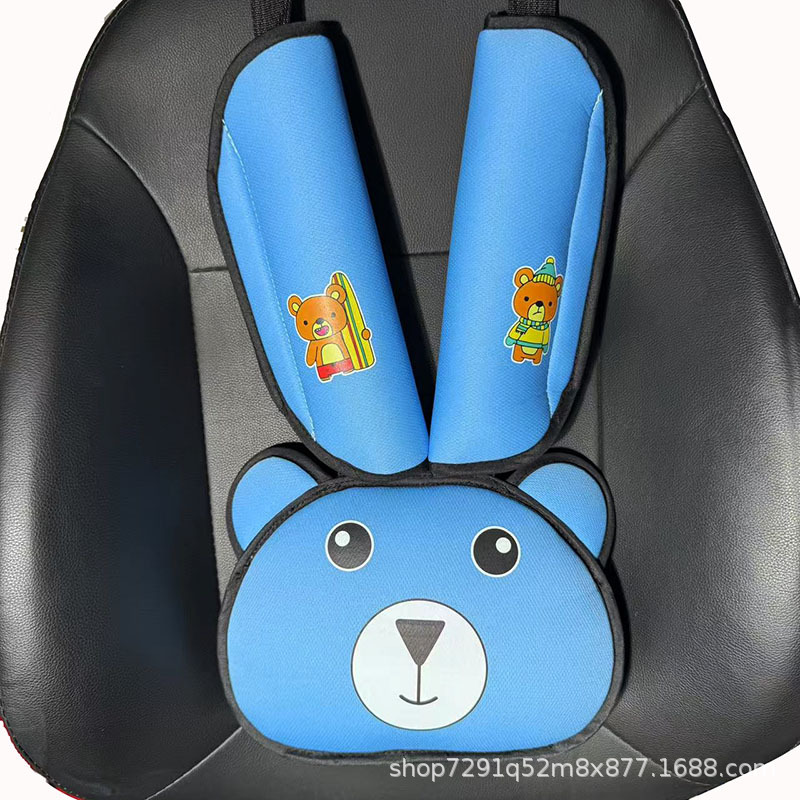 Pig Head Auxiliary Safety Belt Limiter Holder Car Kids Safety Belt Adjustment Anti-Stranglehold Shoulder Protector
