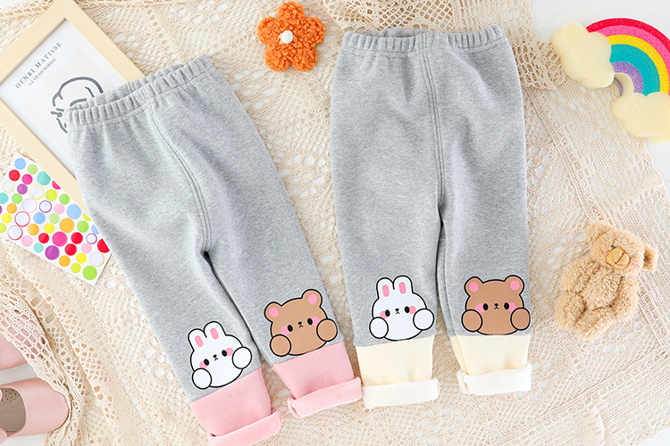 Completo in pile cartoon per bambina set invernale due pezzi_voghion.com