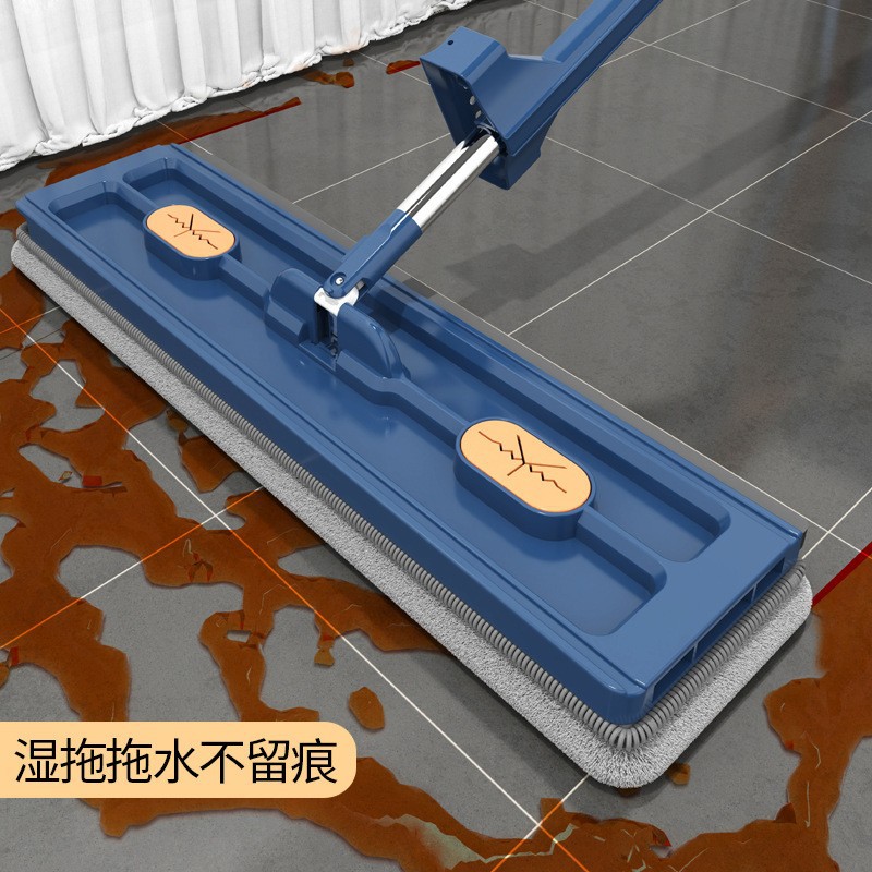 42CM Hand-free Mop Household Flat Mop Absorbent New Style One-drag Clean Lazy Mop Factory Direct Supply