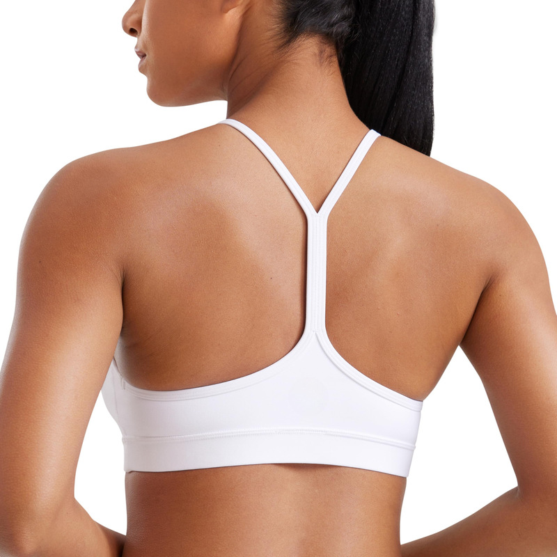 Y-Shaped Back Sports Bra for Women with Removable Padding, Racerback Tank Top, Low-Impact Thin Straps, Workout Yoga Top Y-Shaped Back Sports Bra for Women with Removable Padding, Racerback Tank Top, Low-Impact Thin Straps, Workout Yoga Top