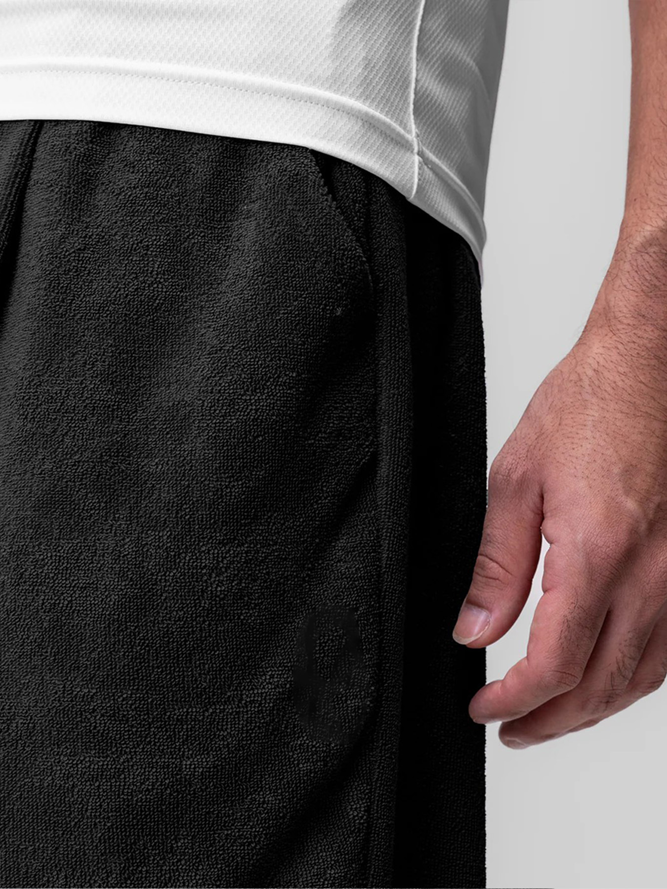 Men's Athletic Terry Cloth Shorts With Drawstring Elastic Waist_voghion.com