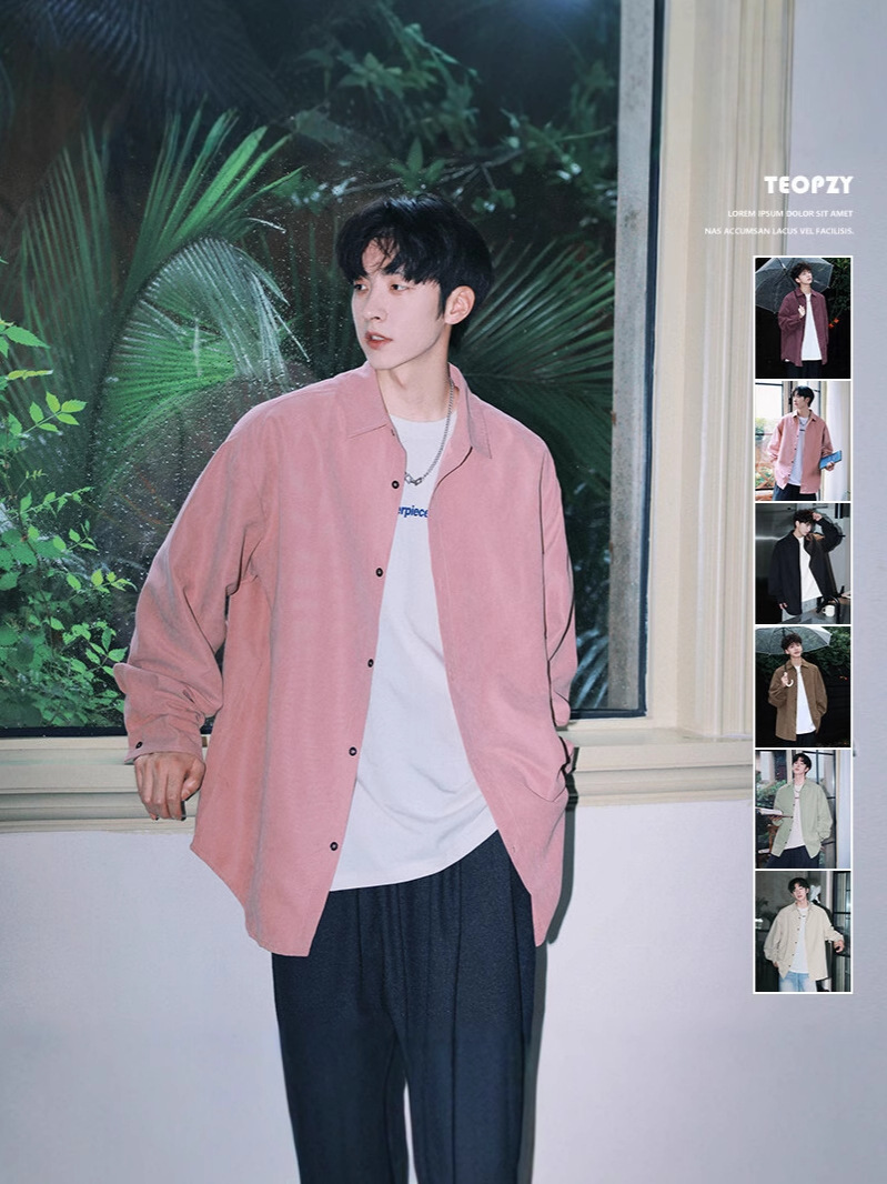 Autumn solid color soft warm shirt for leisure