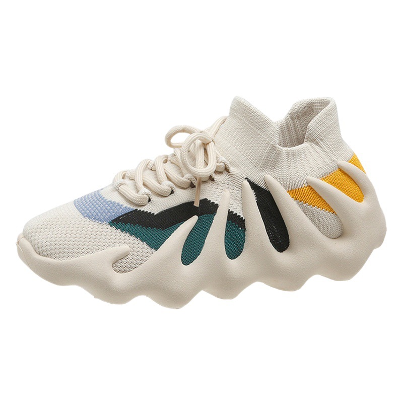 Zapatos de mujer 2026, nuevo estilo de primavera, zapatillas deportivas transpirables de punto suave, calzado informal tipo calcetín, antideslizantes, zapatos de coco, zapatos de pulpo.