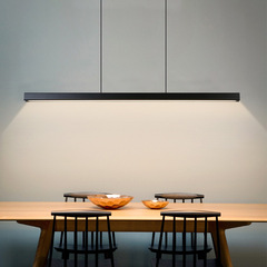 Restaurant chandelier, modern minimalist Nordic-style, minimalist dining table, bar counter, office, living room—LED strip designer lighting fixture.