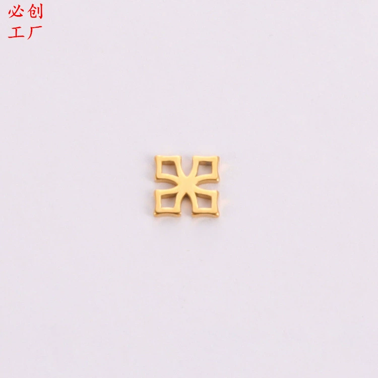 Square pendant stainless steel, accessories, Aliexpress, flowered