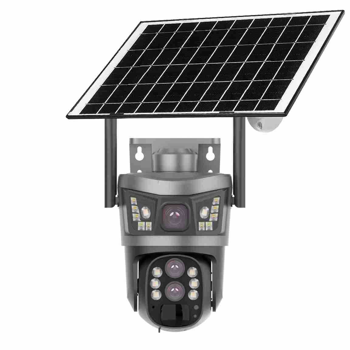 Cámara solar 4G para exteriores, baja potencia, con batería V380, ideal para vigilancia remota