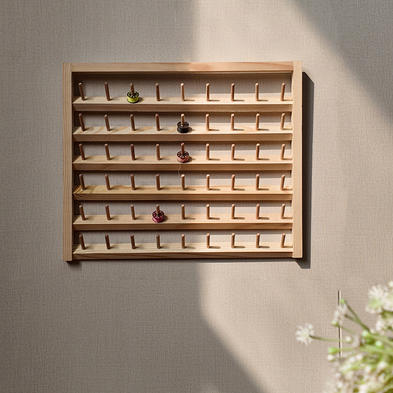 Ready-Made Wooden Storage Rack, Foldable Spool Rack, Wall-Mounted Wax Wire Lock Core Wig Storage, Specially Designed for Amazon