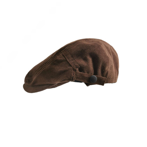 Wear backward sun protection letter beret summer wholesale retro hat Korean version corduroy men's painter hat women