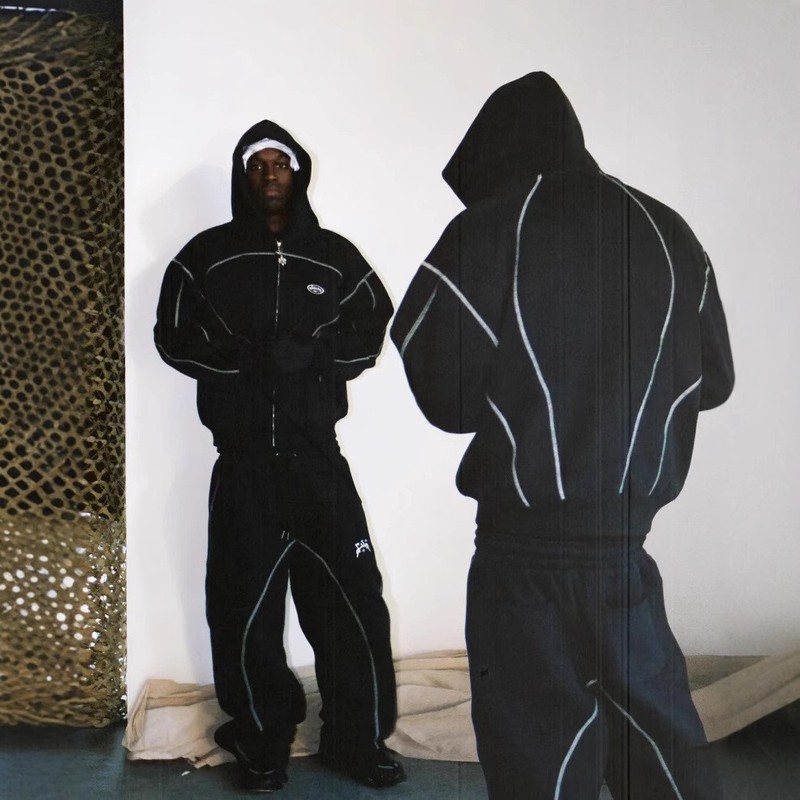 欧美新款3D印花Y2K字母潮牌休闲街头男女款运动卫衣风卫衣套装|undefined