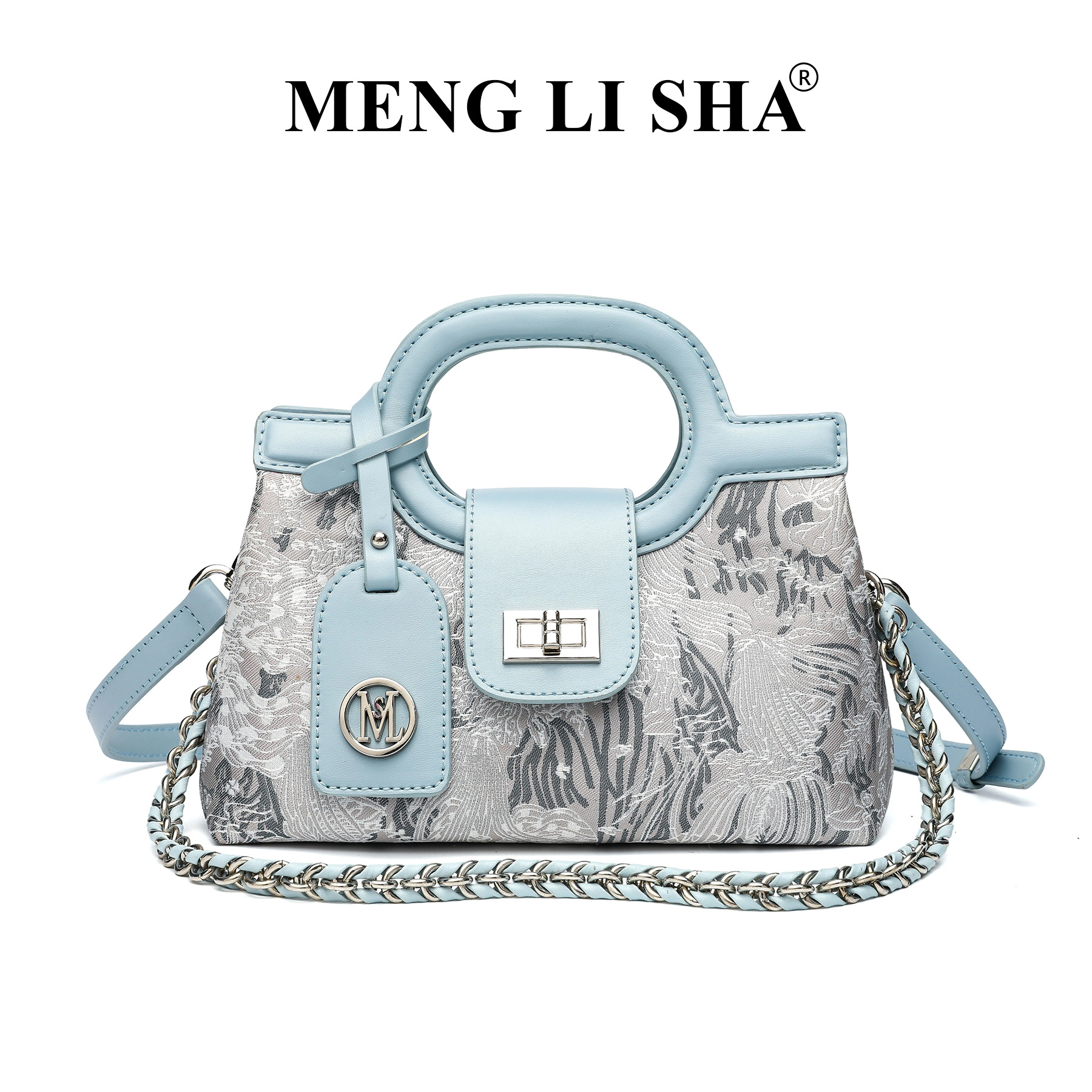 New Chinese-style embroidered chain bag, commuter handbag, Kelly bag, high-end light luxury women's shoulder and crossbody bag
