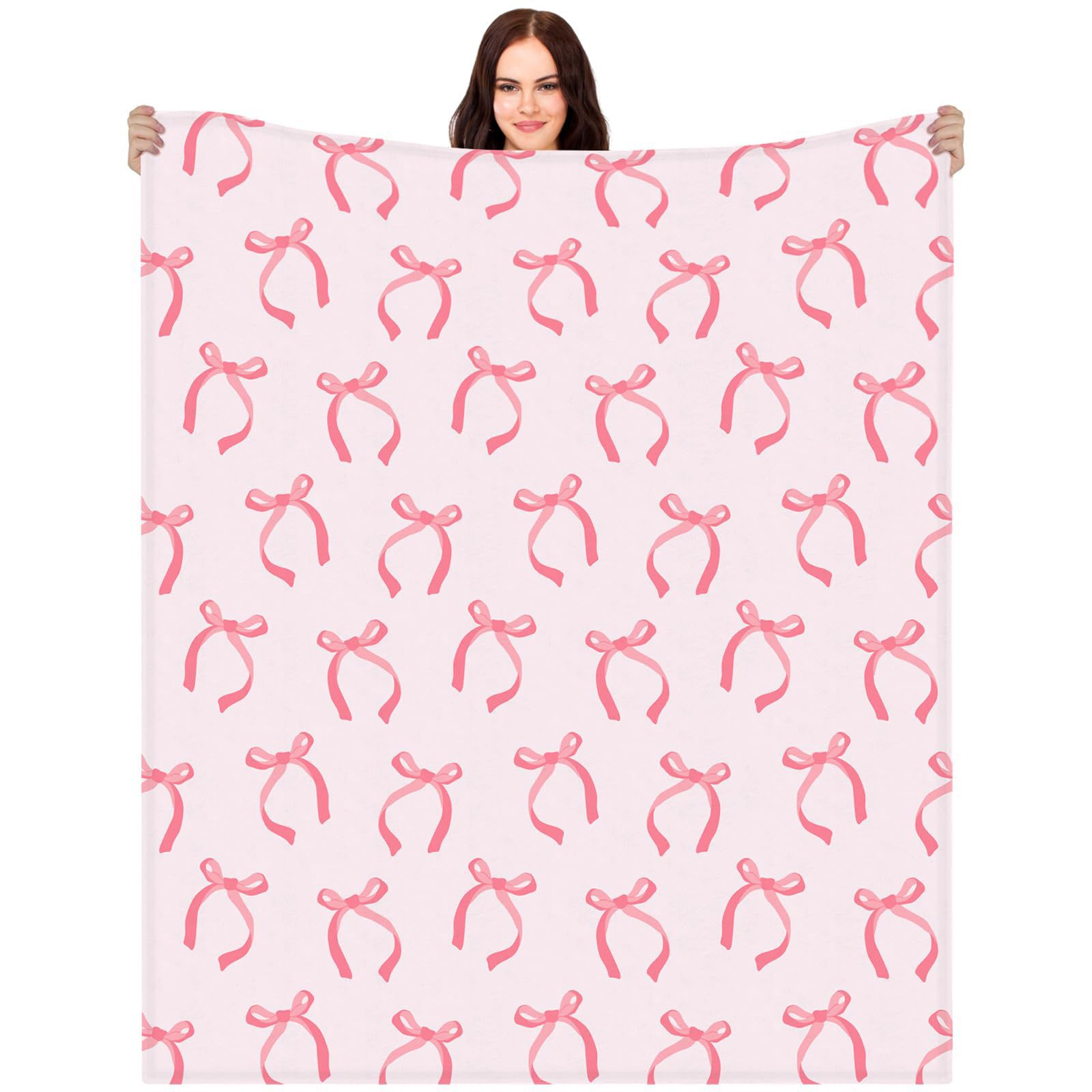 420g Weight blanket Home Textiles & Decor Type Polyester Material Cherry, Flower, Bow Knot Pattern Cute Style Cute Cherry Flower Bow Knot Polyester Blanket Couch & Sofa Decor 3