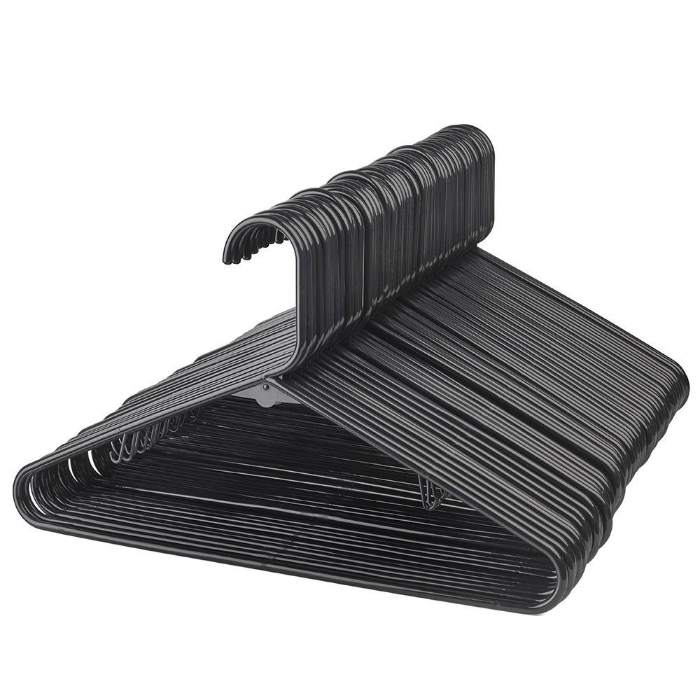 42cm cross-border amazon black and white plastic wet and dry clothes hanger pp material lightweight clothes hanger factory direct sales